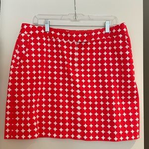 Stretch Retro Red Polka Dot Skirt
